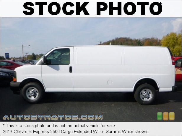 Stock photo for this 2017 Chevrolet Express 2500 Cargo Extended WT 4.8 Liter OHV 16-Valve VVT Vortec V8 6 Speed Automatic
