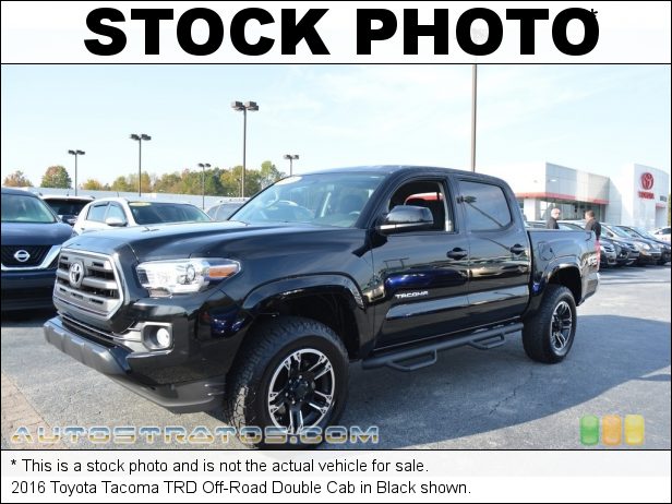 Stock photo for this 2016 Toyota Tacoma Double Cab 3.5 Liter DI Atkinson-Cycle DOHC 16-Valve VVT-i V6 6 Speed Automatic