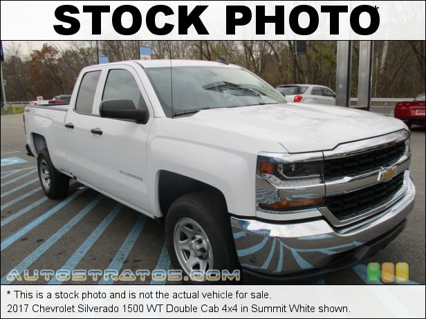 Stock photo for this 2017 Chevrolet Silverado 1500 WT Double Cab 4x4 5.3 Liter DI OHV 16-Valve VVT EcoTech3 V8 6 Speed Automatic