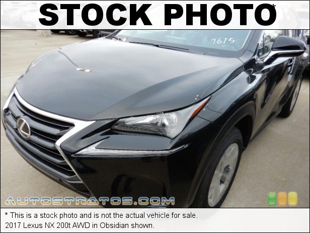 Stock photo for this 2017 Lexus NX 200t AWD 2.0 Liter Turbocharged DOHC 16-Valve VVT-i 4 Cylinder 6 Speed ECT-i Automatic