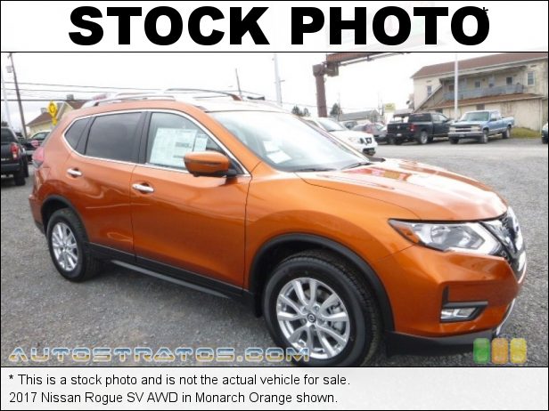 Stock photo for this 2017 Nissan Rogue SV AWD 2.5 Liter DOHC 16-Valve VVT 4 Cylinder Xtronic CVT Automatic