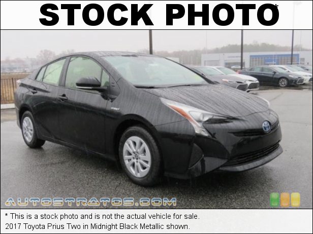 Stock photo for this 2017 Toyota Prius Two 1.8 Liter DOHC 16-Valve VVT-i 4 Cylinder/Electric Hybrid Engine ECVT Automatic