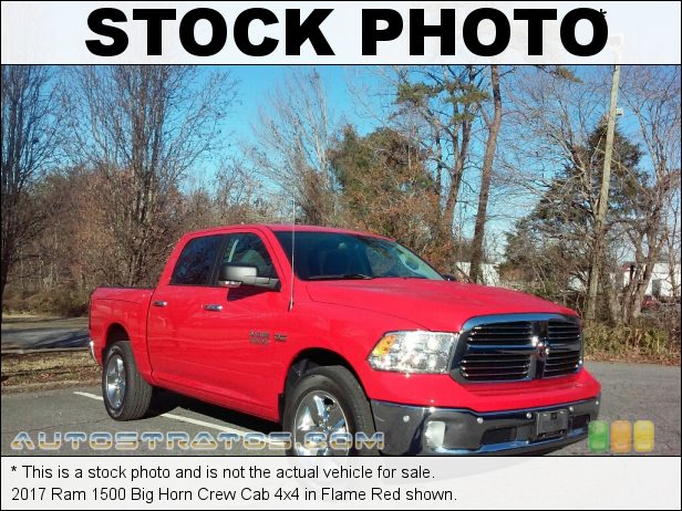 Stock photo for this 2017 Ram 1500 Big Horn Crew Cab 4x4 5.7 Liter OHV HEMI 16-Valve VVT MDS V8 8 Speed Automatic