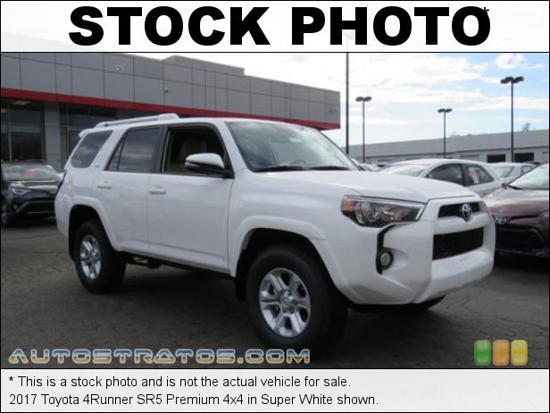 Stock photo for this 2017 Toyota 4Runner 4x4 4.0 Liter DOHC 24-Valve Dual VVT-i V6 5 Speed ECT-i Automatic