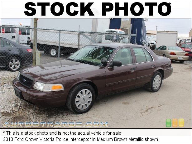 Stock photo for this 2010 Ford Crown Victoria Police Interceptor 4.6 Liter SOHC 16-Valve Flex-Fuel V8 4 Speed Automatic