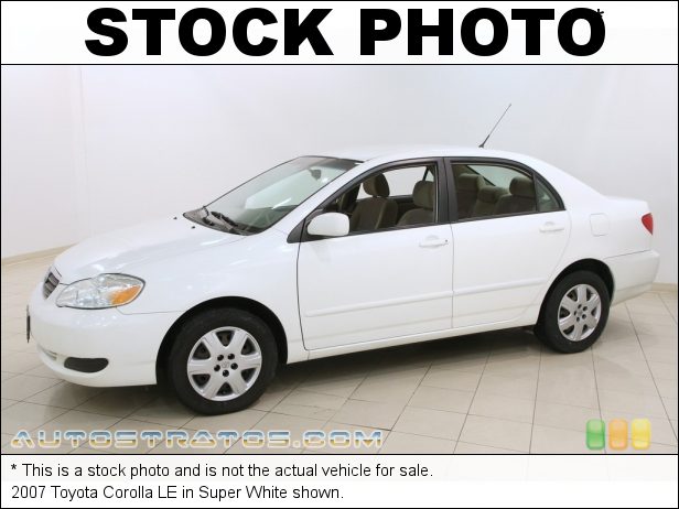 Stock photo for this 2007 Toyota Corolla LE 1.8L DOHC 16V VVT-i 4 Cylinder 4 Speed Automatic