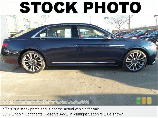 Stock photo for this 2017 Lincoln Continental Reserve 2.7 Liter Turbocharged DOHC 24-Valve GTDI V6 6 Speed SelectShift Automatic