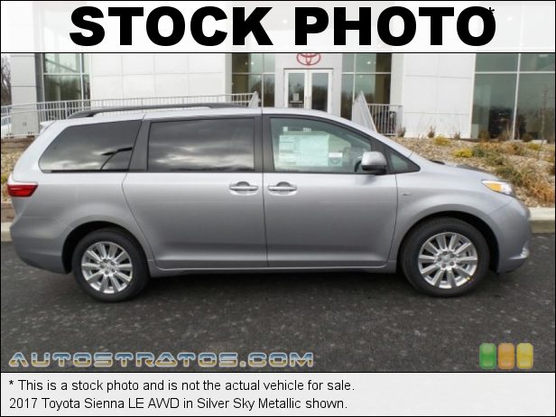 Stock photo for this 2017 Toyota Sienna LE AWD 3.5 Liter DOHC 24-Valve Dual VVT-i V6 8 Speed Automatic