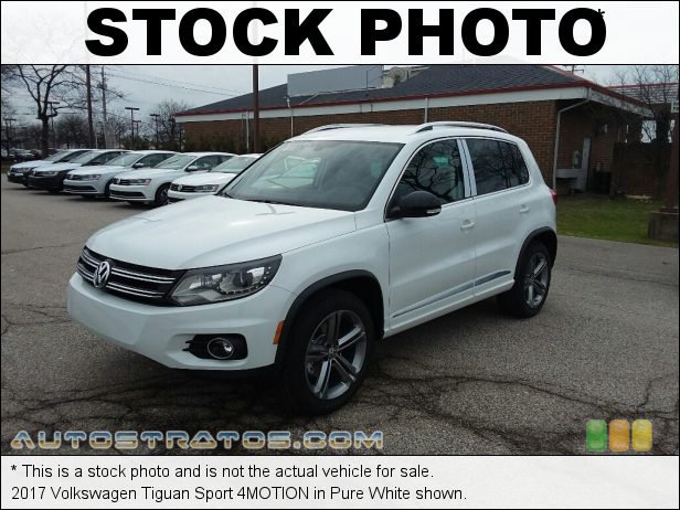 Stock photo for this 2017 Volkswagen Tiguan Sport 4MOTION 2.0 Liter Turbocharged DOHC 16-Valve VVT 4 Cylinder 6 Speed Tiptronic Automatic