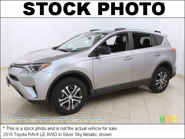 Stock photo for this 2016 Toyota RAV4 LE AWD 2.5 Liter DOHC 16-Valve Dual VVT-i 4 Cylinder 6 Speed ECT-i Automatic