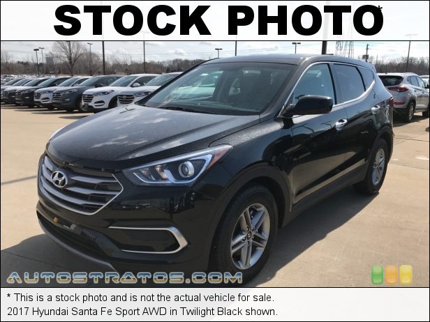 Stock photo for this 2017 Hyundai Santa Fe Sport AWD 2.4 Liter GDI DOHC 16-Valve D-CVVT 4 Cylinder 6 Speed SHIFTRONIC Automatic