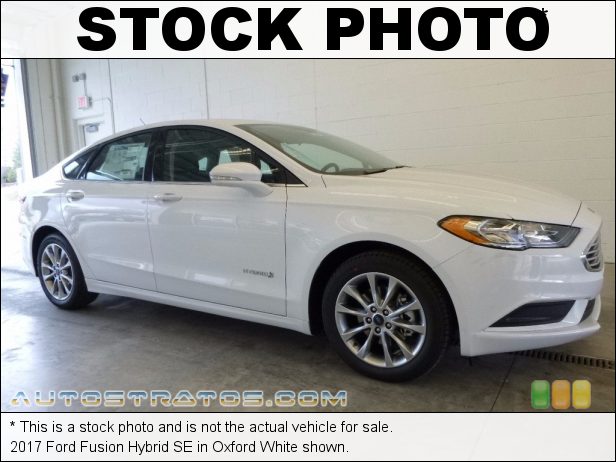Stock photo for this 2017 Ford Fusion Hybrid SE 2.0 Liter Atkinson-Cycle DOHC 16-Valve i-VCT 4 Cylinder Gasoline 6 Speed Automatic