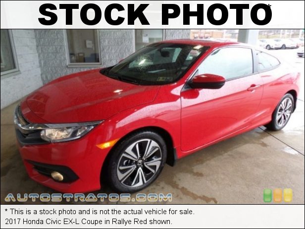 Stock photo for this 2017 Honda Civic EX-L Coupe 1.5 Liter Turbocharged DOHC 16-Valve 4 Cylinder CVT Automatic
