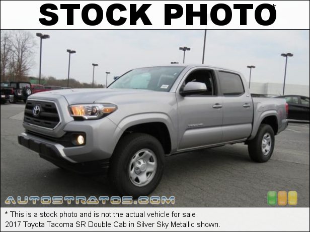 Stock photo for this 2017 Toyota Tacoma SR Double Cab 2.7 Liter DOHC 16-Valve VVT-i 4 Cylinder 6 Speed ECT-i Automatic