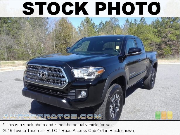 Stock photo for this 2016 Toyota Tacoma SR5 Access Cab 4x4 3.5 Liter DI Atkinson-Cycle DOHC 16-Valve VVT-i V6 6 Speed Automatic