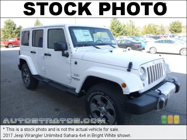 Stock photo for this 2017 Jeep Wrangler Unlimited Sahara 4x4 3.6 Liter DOHC 24-Valve VVT V6 5 Speed Automatic