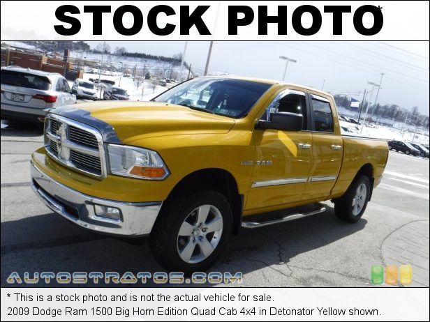 Stock photo for this 2009 Dodge Ram 1500 Quad Cab 4x4 5.7 Liter HEMI OHV 16-Valve VVT MDS V8 5 Speed Automatic