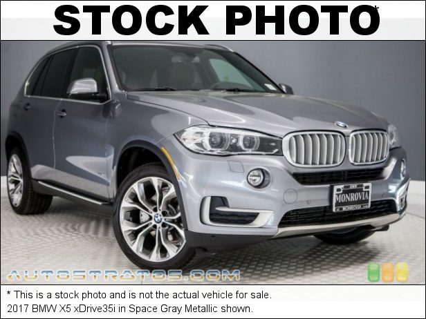 Stock photo for this 2017 BMW X5 xDrive35i 3.0 Liter TwinPower Turbocharged DOHC 24-Valve VVT  Inline 6 Cyl 8 Speed Automatic