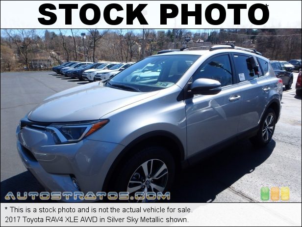 Stock photo for this 2017 Toyota RAV4 XLE AWD 2.5 Liter DOHC 16-Valve Dual VVT-i 4 Cylinder 6 Speed ECT-i Automatic