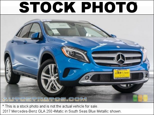 Stock photo for this 2017 Mercedes-Benz GLA 250 4Matic 2.0 Liter DI Twin-Scroll Turbocharged DOHC 16-Valve VVT 4 Cylind 7 Speed Automatic
