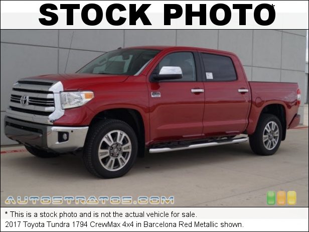 Stock photo for this 2017 Toyota Tundra CrewMax 4x4 5.7 Liter i-Force DOHC 32-Valve VVT-i V8 6 Speed ECT-i Automatic
