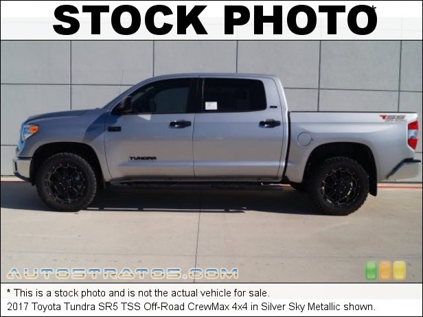 Stock photo for this 2017 Toyota Tundra 4x4 5.7 Liter i-Force DOHC 32-Valve VVT-i V8 6 Speed ECT-i Automatic