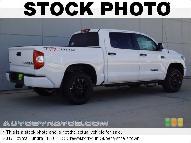 Stock photo for this 2017 Toyota Tundra 4x4 5.7 Liter i-Force DOHC 32-Valve VVT-i V8 6 Speed ECT-i Automatic