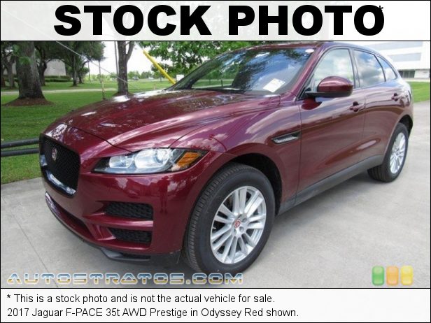 Stock photo for this 2017 Jaguar F-PACE 35t AWD Prestige 3.0 Liter Supercharged DOHC 24-Valve V6 8 Speed Automatic