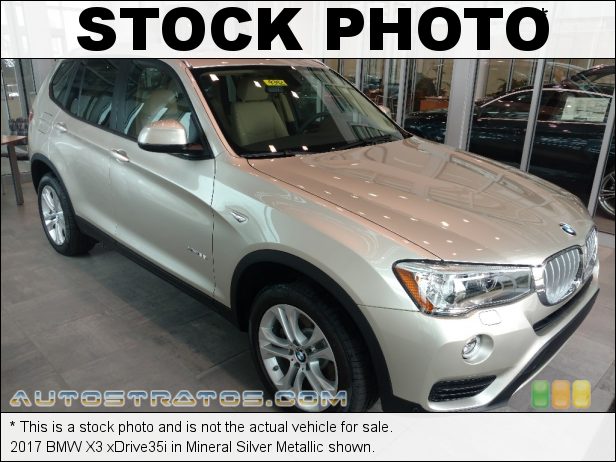 Stock photo for this 2017 BMW X3 xDrive35i 3.0 Liter TwinPower Turbocharged DI DOHC 24-Valve VVT Inline 6 C 8 Speed STEPTRONIC Automatic