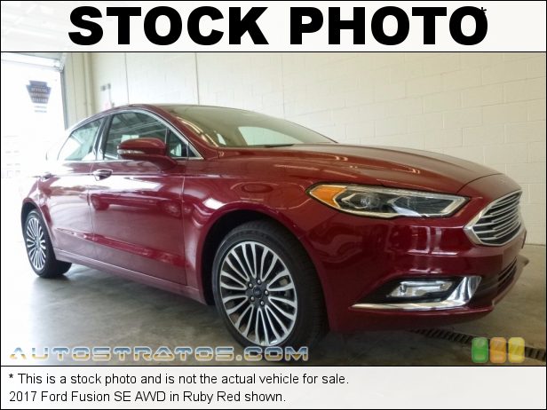 Stock photo for this 2017 Ford Fusion SE AWD 2.0 Liter EcoBoost DI Turbocharged DOHC 16-Valve i-VCT 4 Cylinde 6 Speed Automatic