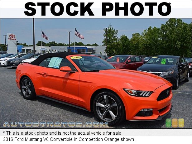 Stock photo for this 2016 Ford Mustang V6 Convertible 3.7 Liter DOHC 24-Valve Ti-VCT V6 6 Speed SelectShift Automatic