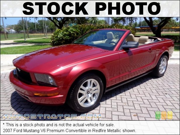 Stock photo for this 2007 Ford Mustang V6 Convertible 4.0 Liter SOHC 12-Valve V6 5 Speed Automatic