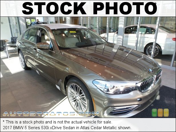 Stock photo for this 2017 BMW 5 Series 530i xDrive Sedan 2.0 Liter DI TwinPower Turbocharged DOHC 16-Valve VVT 4 Cylinder 8 Speed Sport Automatic