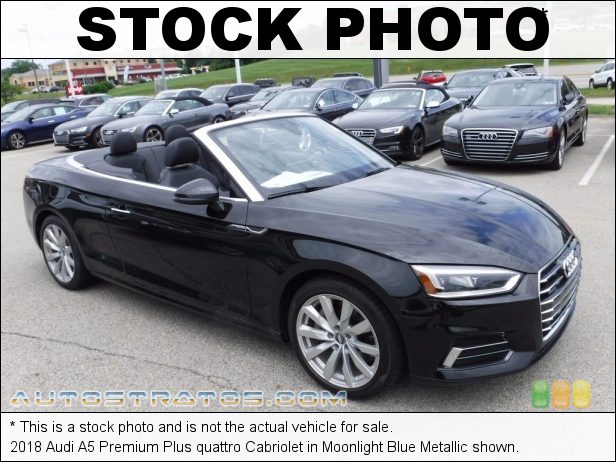 Stock photo for this 2018 Audi A5 Premium Plus quattro Cabriolet 2.0 Liter Turbocharged TFSI DOHC 16-Valve VVT 4 Cylinder 7 Speed S tronic Dual-Clutch Automatic