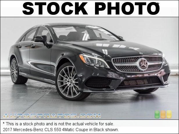 Stock photo for this 2018 Mercedes-Benz CLS 550 4Matic Coupe 4.7 Liter DI biturbo DOHC 32-Valve VVT V8 9 Speed Automatic