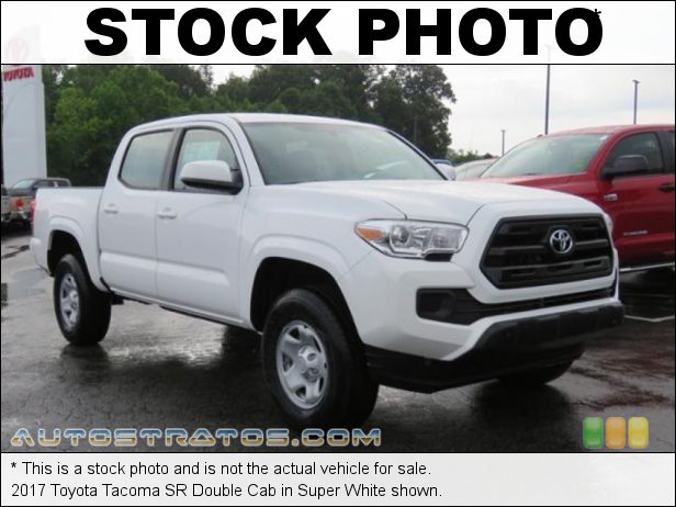 Stock photo for this 2018 Toyota Tacoma SR Double Cab 2.7 Liter DOHC 16-Valve VVT-i 4 Cylinder 6 Speed Automatic