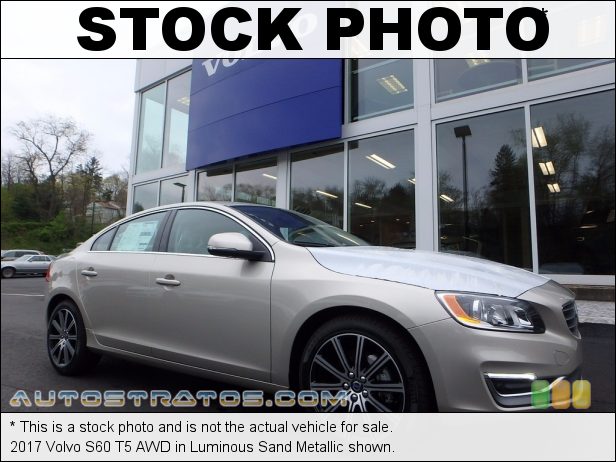 Stock photo for this 2017 Volvo S60 T5 AWD 2.0 Liter Turbocharged DOHC 16-Valve 4 Cylinder 8 Speed Automatic