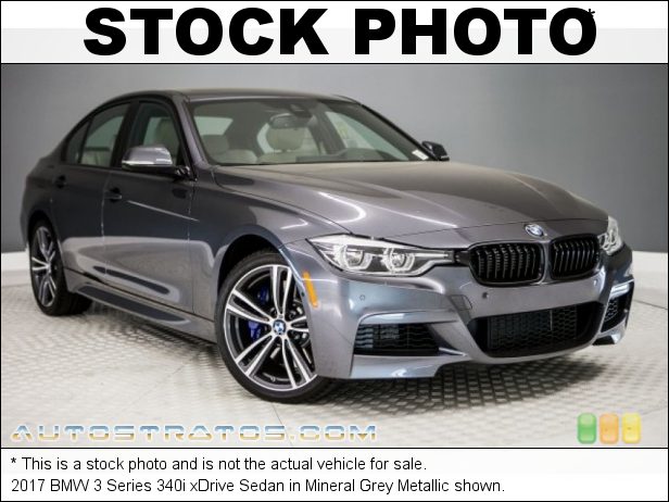 Stock photo for this 2017 BMW 3 Series 340i xDrive Sedan 3.0 Liter DI TwinPower Turbocharged DOHC 24-Valve VVT Inline 6 C 8 Speed Automatic