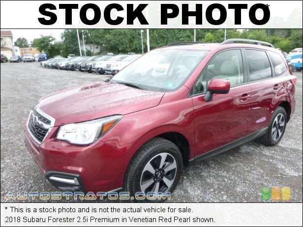 Stock photo for this 2018 Subaru Forester 2.5i Premium 2.5 Liter DOHC 16-Valve VVT Flat 4 Cylinder Lineartronic CVT Automatic