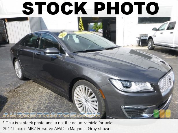 Stock photo for this 2017 Lincoln MKZ Reserve AWD 2.0 Liter GTDI Turbocharged DOHC 16-Valve Ti-VCT 4 Cylinder 6 Speed Automatic