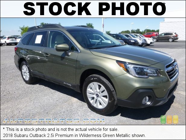 Stock photo for this 2018 Subaru Outback 2.5i Premium 2.5 Liter DOHC 16-Valve VVT Flat 4 Cylinder Lineartronic CVT Automatic