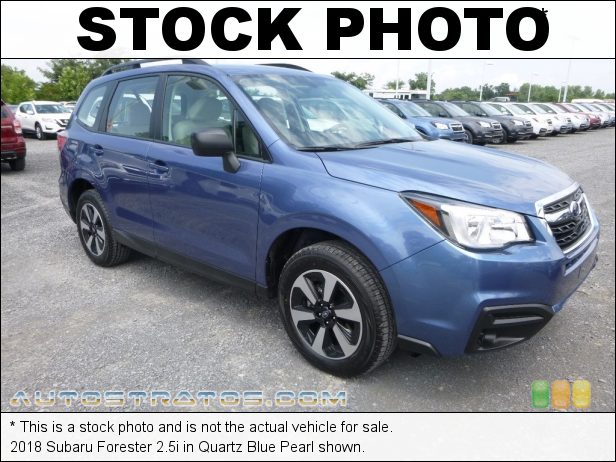 Stock photo for this 2018 Subaru Forester 2.5i 2.5 Liter DOHC 16-Valve VVT Flat 4 Cylinder Lineartronic CVT Automatic
