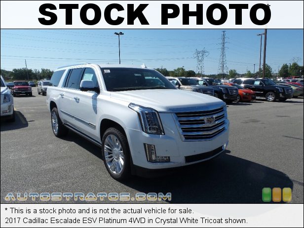 Stock photo for this 2016 Cadillac Escalade ESV Platinum 4WD 6.2 Liter DI OHV 16-Valve VVT V8 6 Speed Automatic