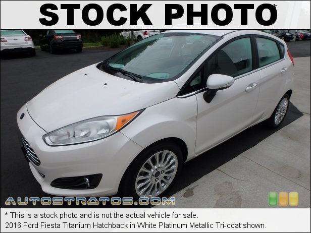 Stock photo for this 2016 Ford Fiesta Titanium Hatchback 1.6 Liter DOHC 16-Valve Ti-VCT 4 Cylinder 6 Speed SelectShift Automatic
