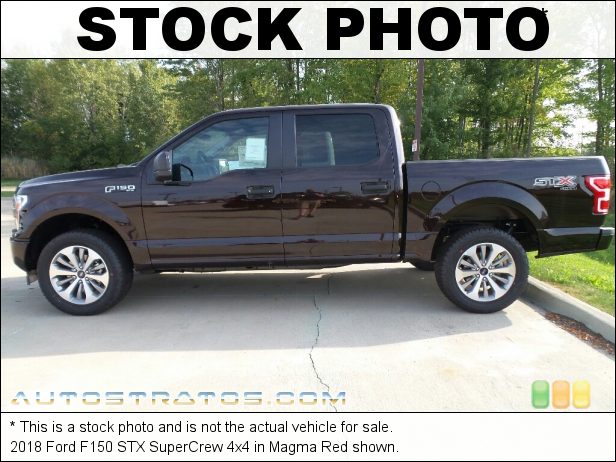 Stock photo for this 2018 Ford F150 SuperCrew 4x4 2.7 Liter DI Twin-Turbocharged DOHC 24-Valve EcoBoost V6 10 Speed Automatic