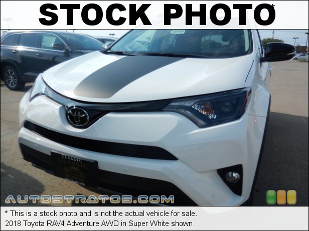 Stock photo for this 2018 Toyota RAV4 Adventure AWD 2.5 Liter DOHC 16-Valve Dual VVT-i 4 Cylinder 6 Speed ECT-i Automatic