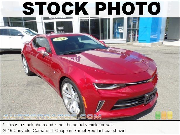 Stock photo for this 2016 Chevrolet Camaro LT Coupe 2.0 Liter SIDI Turbocharged DOHC 16-Valve VVT 4 Cylinder 8 Speed Automatic