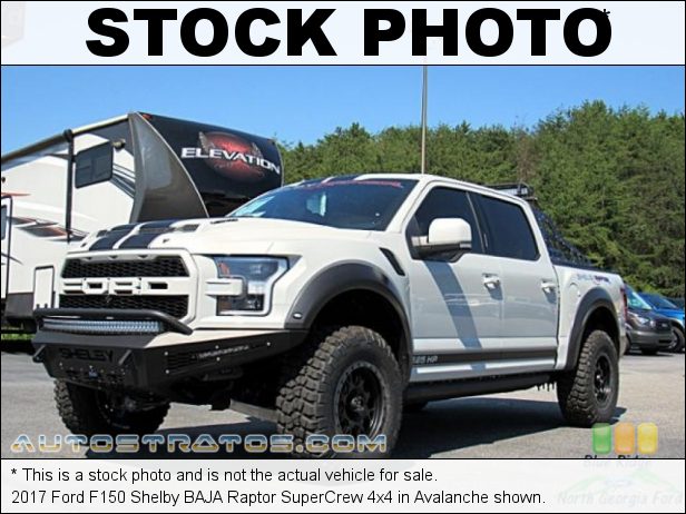 Stock photo for this 2017 Ford F150 Raptor SuperCrew 4x4 3.5 Liter DI Twin-Turbocharged DOHC 24-Valve EcoBoost V6 10 Speed Automatic