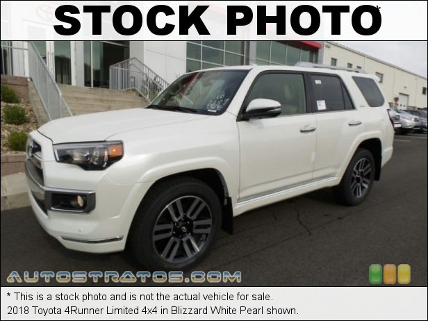 Stock photo for this 2018 Toyota 4Runner 4x4 4.0 Liter DOHC 24-Valve Dual VVT-i V6 5 Speed ECT-i Automatic