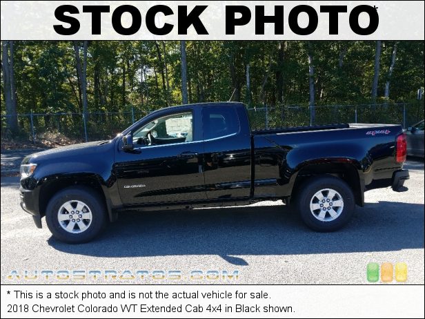 Stock photo for this 2018 Chevrolet Colorado WT Extended Cab 4x4 2.5 Liter DFI DOHC 16-Valve VVT 4 Cylinder 6 Speed Automatic